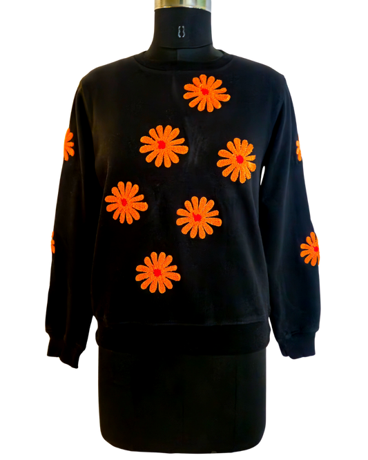 ZINNIA | Chenille Embroidery | Sweatshirt