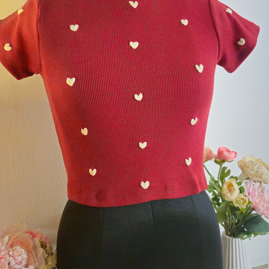 Little Love - Maroon | Crop Top
